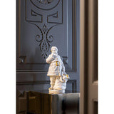 LLADRO' Scultura E' Arrivato Babbo Natale Bianco Oro 33x17cm Porcellana