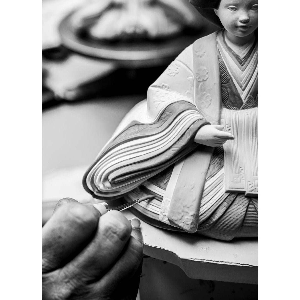 LLADRO' Figurina Hinamatsuri Dolls 25x40cm Porcellana