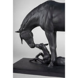 LLADRO' Cavalla e Puledro 27x39cm Porcellana
