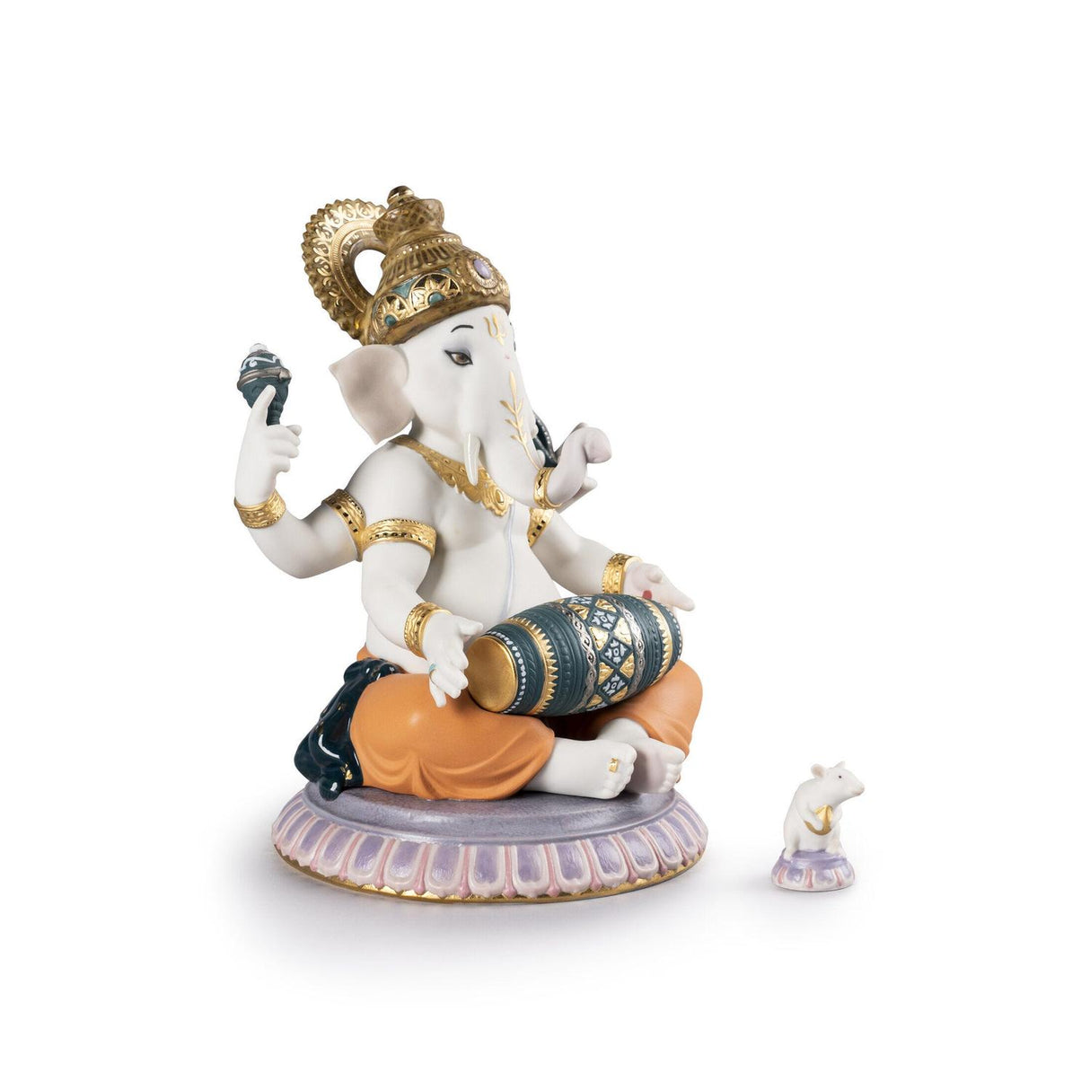 LLADRO' Figurina Ganesha con Mridangam Edizione Limitata 23x18cm Porcellana