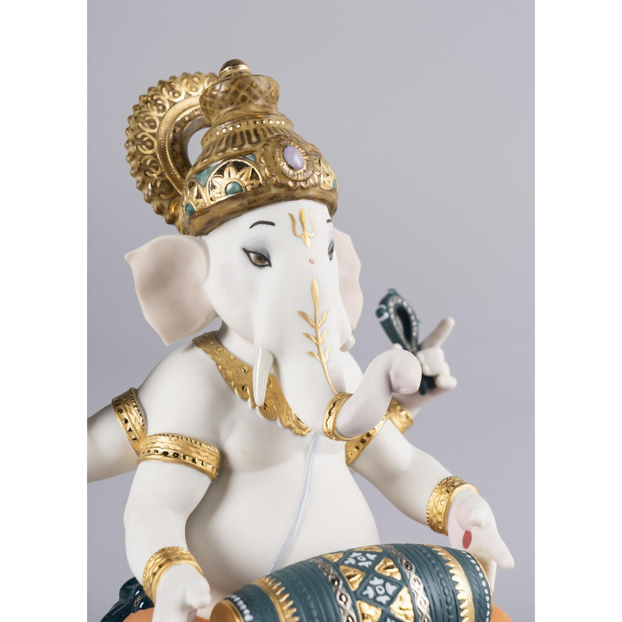 LLADRO' Figurina Ganesha con Mridangam Edizione Limitata 23x18cm Porcellana