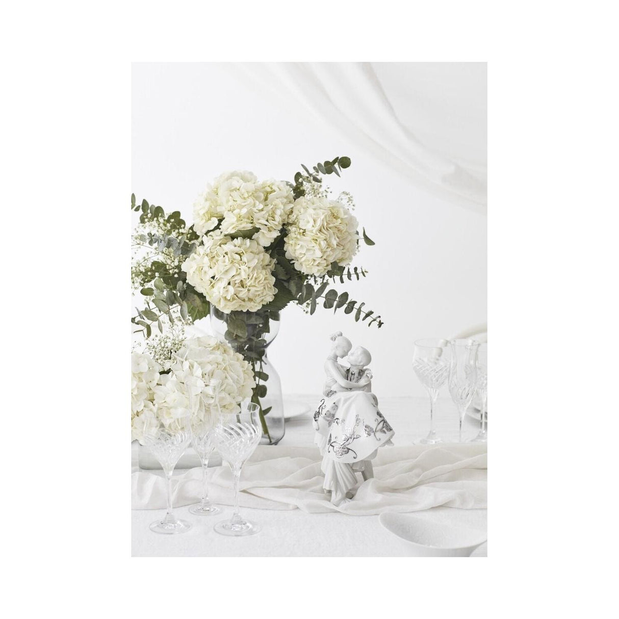 LLADRO' Coppia Il Giorno Più Felice Figurina Lustro Argento 27x17cm Porcellana
