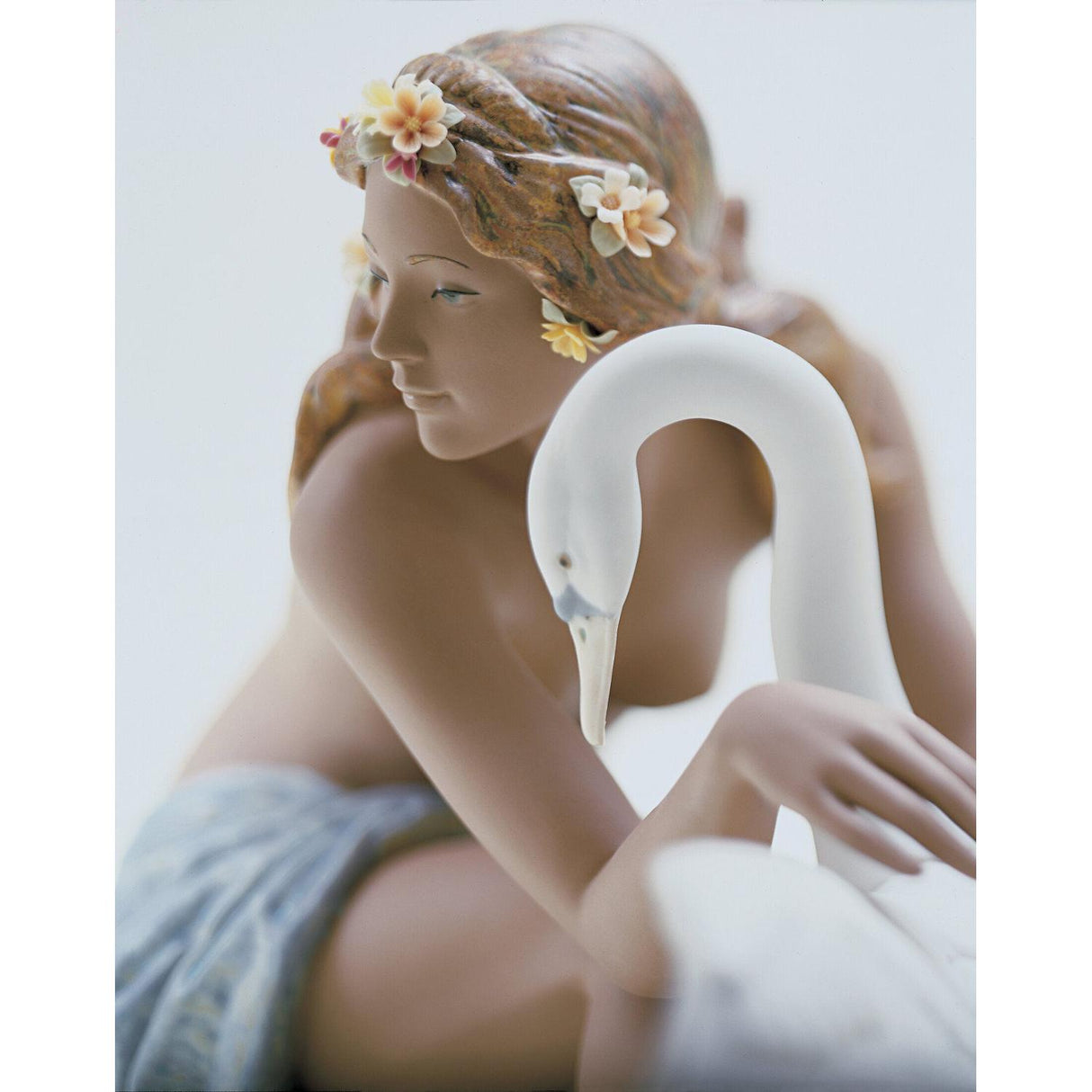 LLADRO' Figurina Leda e Il Cigno 30x39cm Porcellana