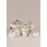LLADRO' Figurina Coro di Angeli 18x12cm Porcellana