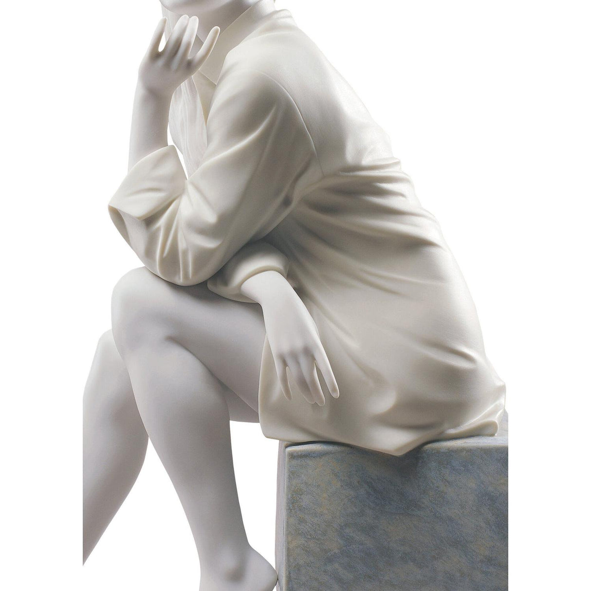 LLADRO' Figurina Donna Un Momento di Tranquillità 37x17cm Porcellana