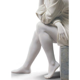 LLADRO' Figurina Donna Un Momento di Tranquillità 37x17cm Porcellana