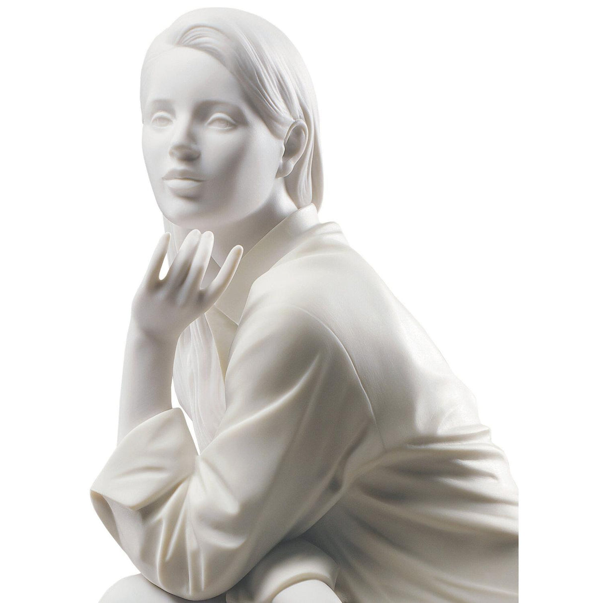 LLADRO' Figurina Donna Un Momento di Tranquillità 37x17cm Porcellana
