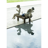 LLADRO' Figurina Bimbi Barchette di Carta 23x36cm Porcellana
