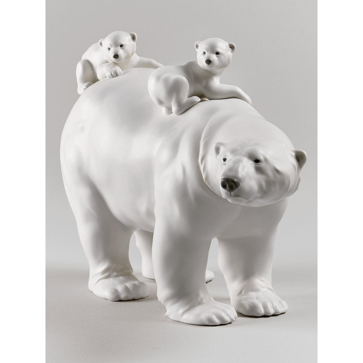 LLADRO' Figurina Mamma Orsa e I Suoi Piccoli 25x39cm Porcellana