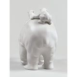 LLADRO' Figurina Mamma Orsa e I Suoi Piccoli 25x39cm Porcellana