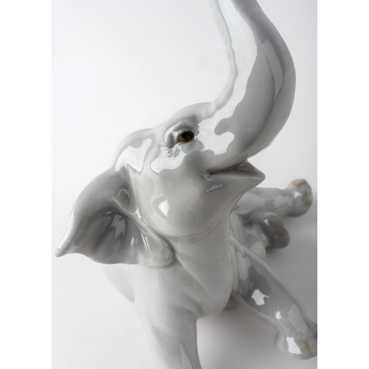 LLADRO' Figurina Elefante BebE' con Fiore Rosa 14x12cm Porcellana