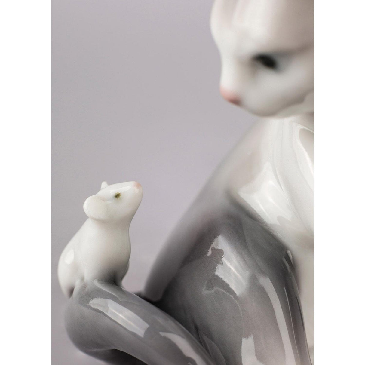 LLADRO' Figurina Il Gatto e Il Topo 8x7cm Porcellana
