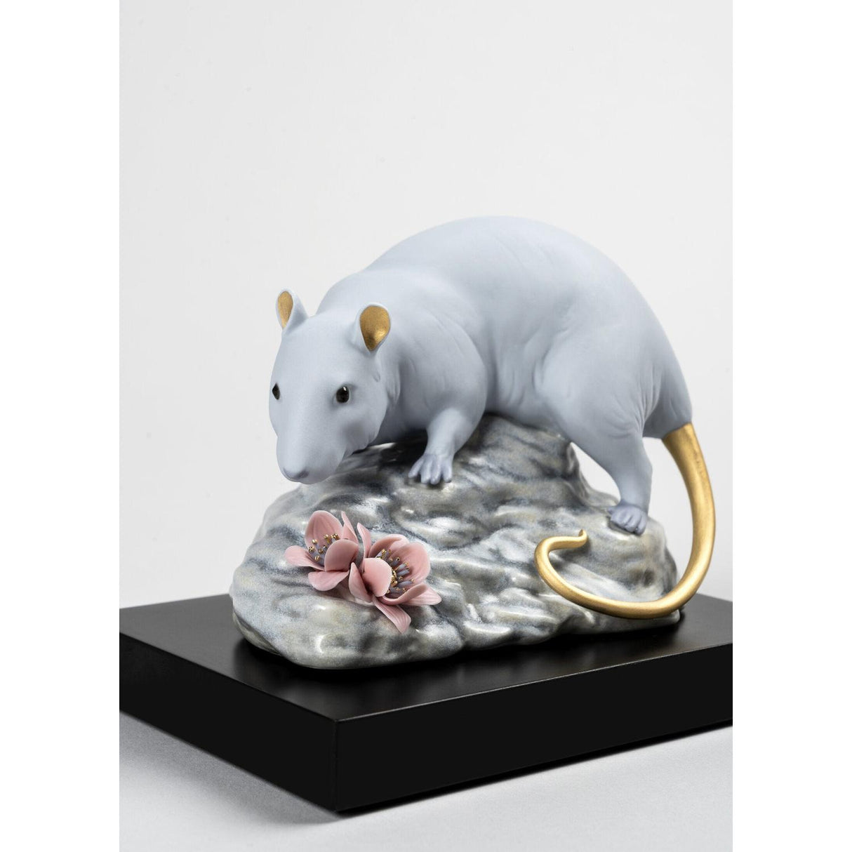 LLADRO' Figura Scultura Il Topo 10x14cm Porcellana