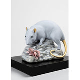 LLADRO' Figura Scultura Il Topo 10x14cm Porcellana
