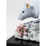 LLADRO' Figura Scultura Il Topo 10x14cm Porcellana