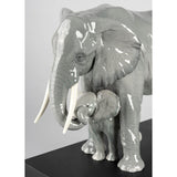 LLADRO' Scultura Elefanti Indicando la Via 29x36cm Porcellana