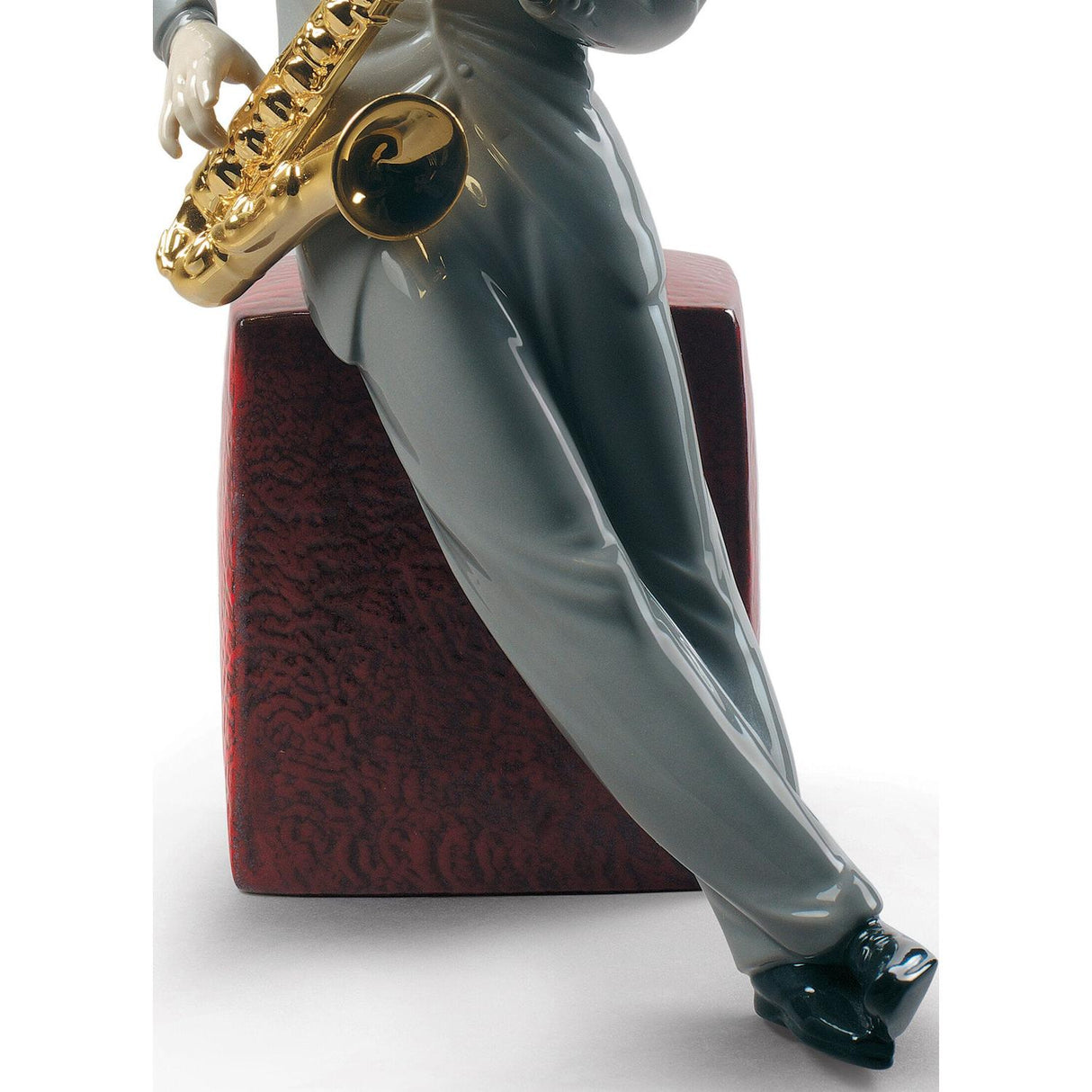 LLADRO' Figurina Sassofonista Jazz 29x23cm Porcellana