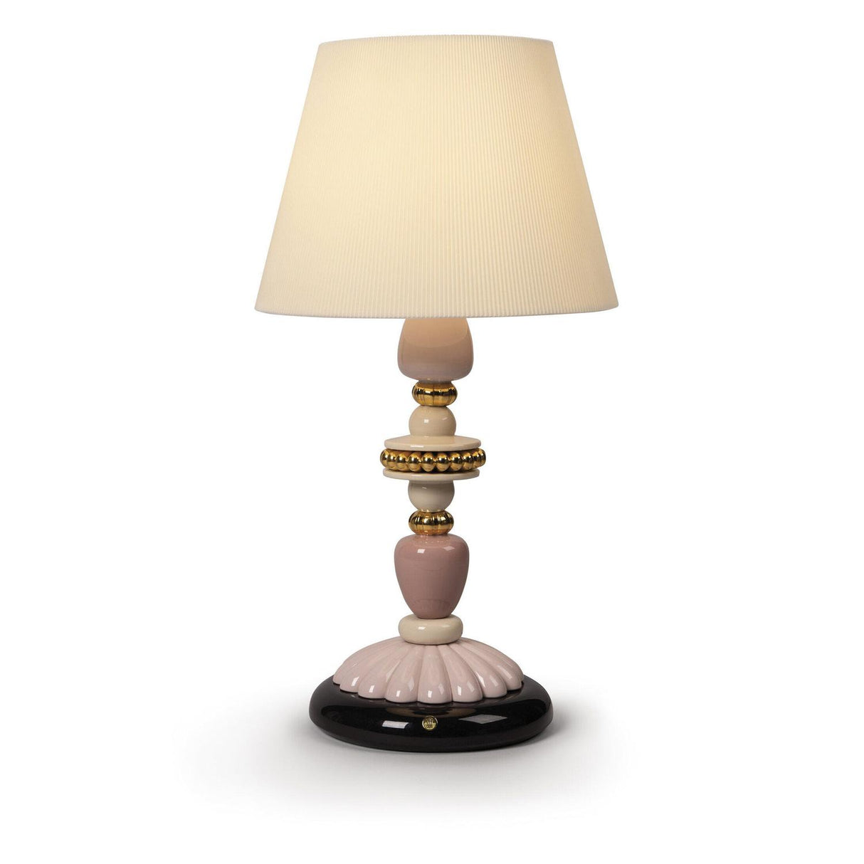 Lampada da tavolo Firefly Lladrò in porcellana con dettagli in oro 68x35 cm