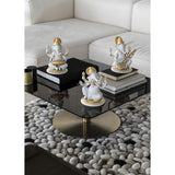 LLADRO' Figurina Ganesha con Mridangam Lustro Oro 23x18cm Porcellana