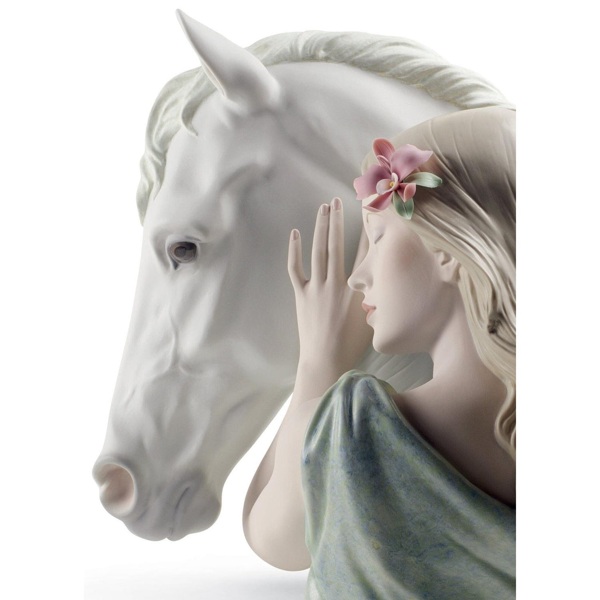 LLADRO' Figurina Donna Compagno Fedele Edizione Limitata 37x49cm Porcellana