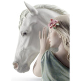 LLADRO' Figurina Donna Compagno Fedele Edizione Limitata 37x49cm Porcellana