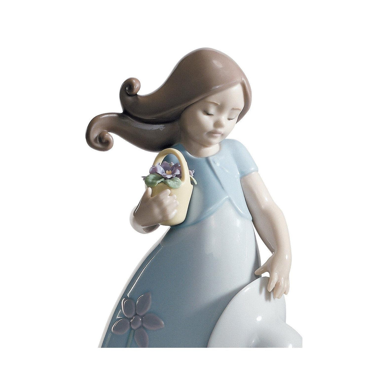 LLADRO' Figurina Bimba Piccola Viola 17x9cm Porcellana