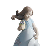 LLADRO' Figurina Bimba Piccola Viola 17x9cm Porcellana