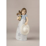 LLADRO' Figurina Bimba Piccola Viola 17x9cm Porcellana