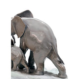 LLADRO' Figurina Elefanti 36x40cm Porcellana