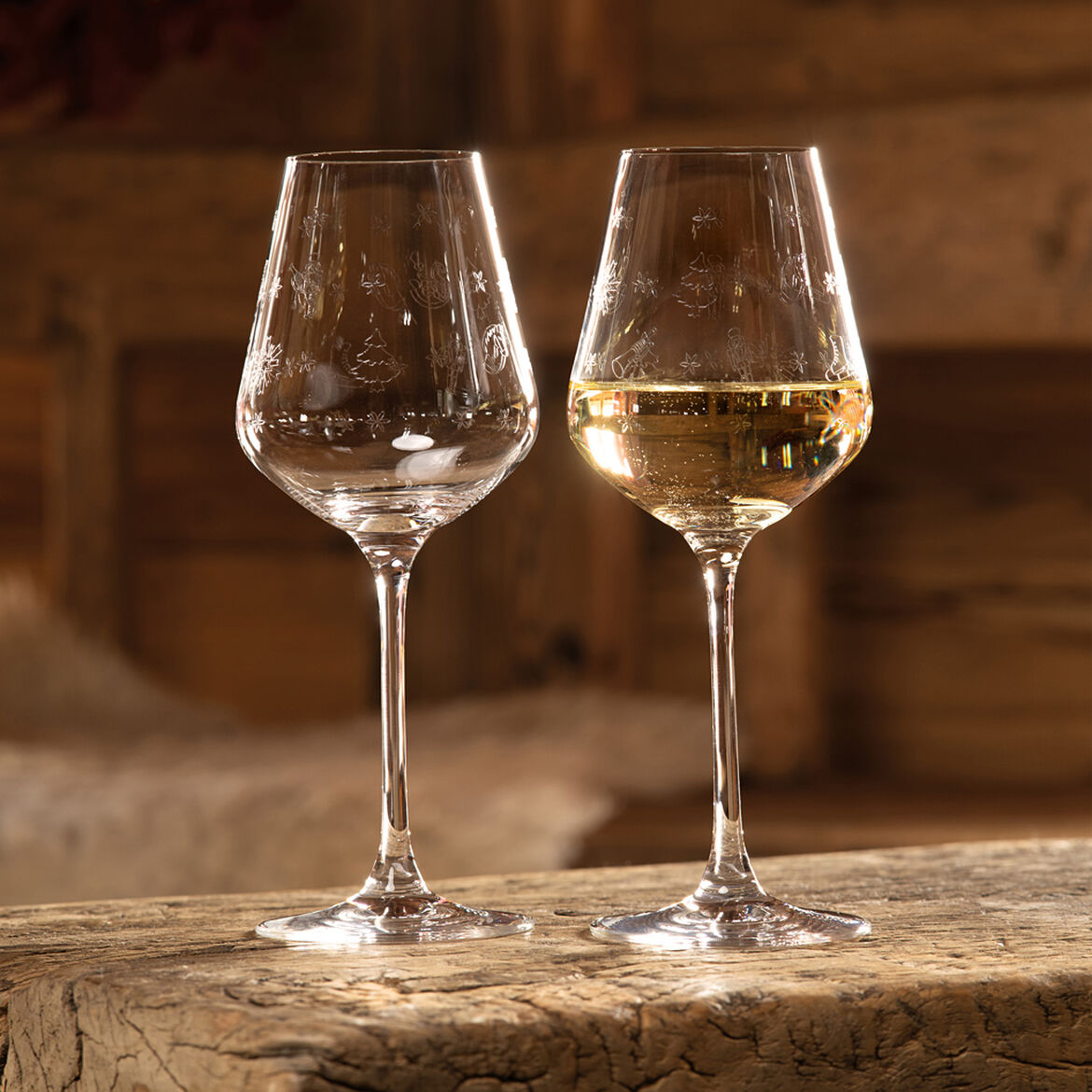 VILLEROY &amp; BOCH Toy's Delight White Wine Goblet Set 2 Pieces 380ml Christmas Table