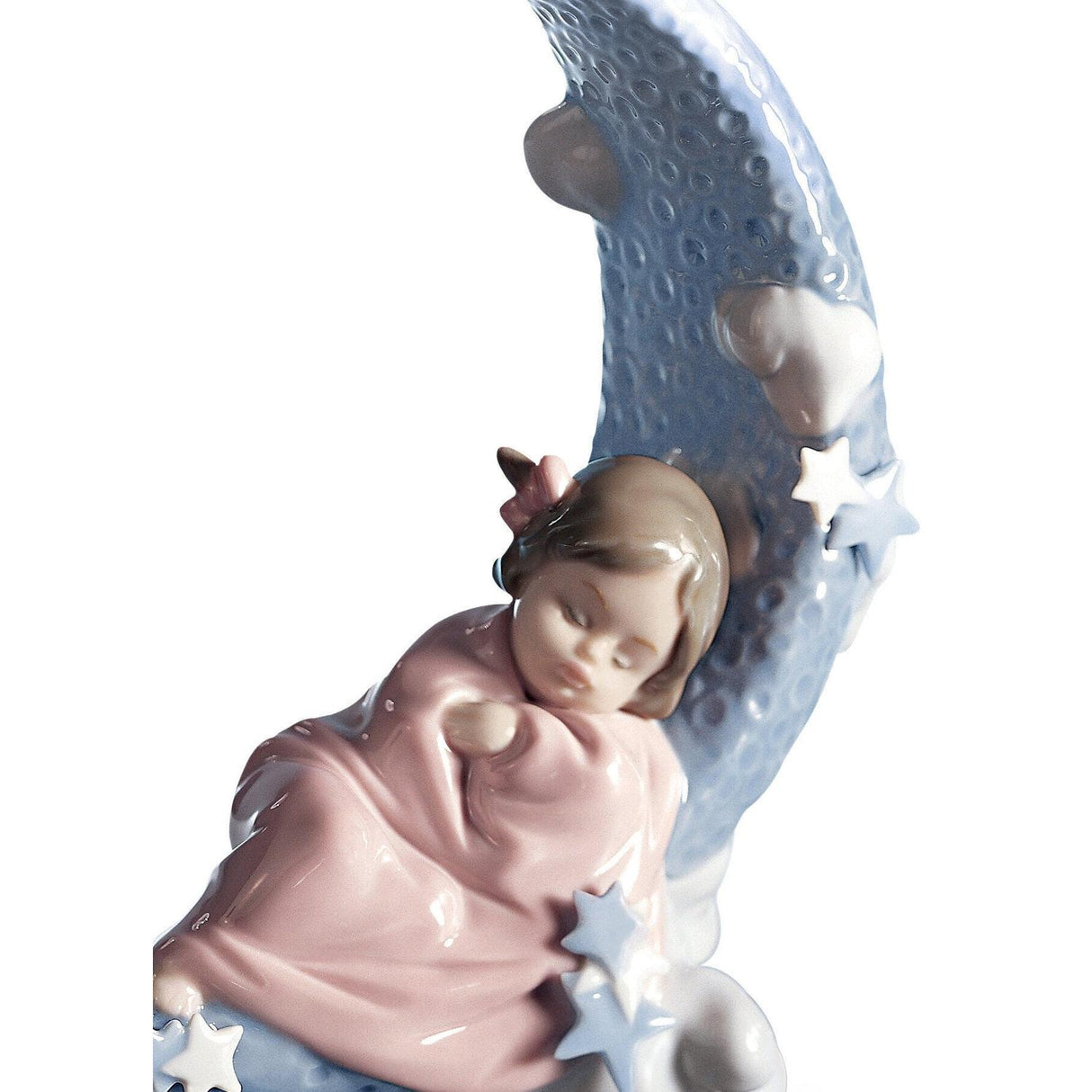 LLADRO' Figurina Bimba la Ninna Nanna Della Luna 20x16cm Porcellana