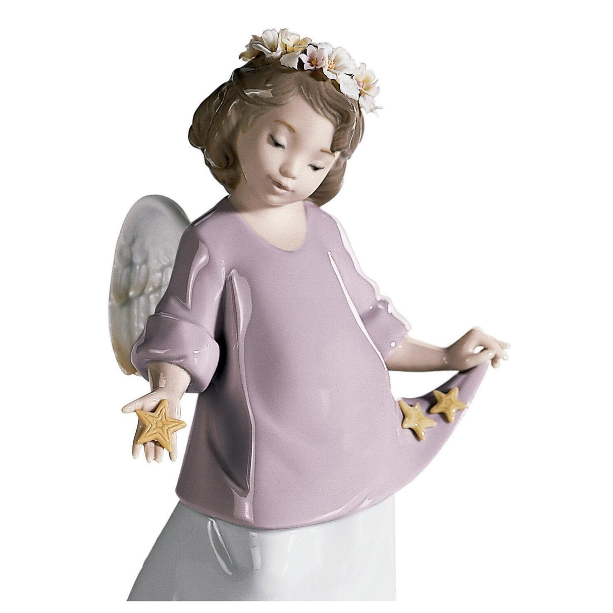 LLADRO' Figurina Angelo Le Mie Stelle Celestiali 19x12cm Porcellana