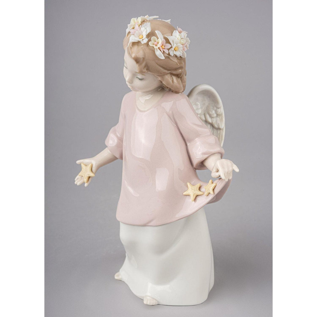 LLADRO' Figurina Angelo Le Mie Stelle Celestiali 19x12cm Porcellana