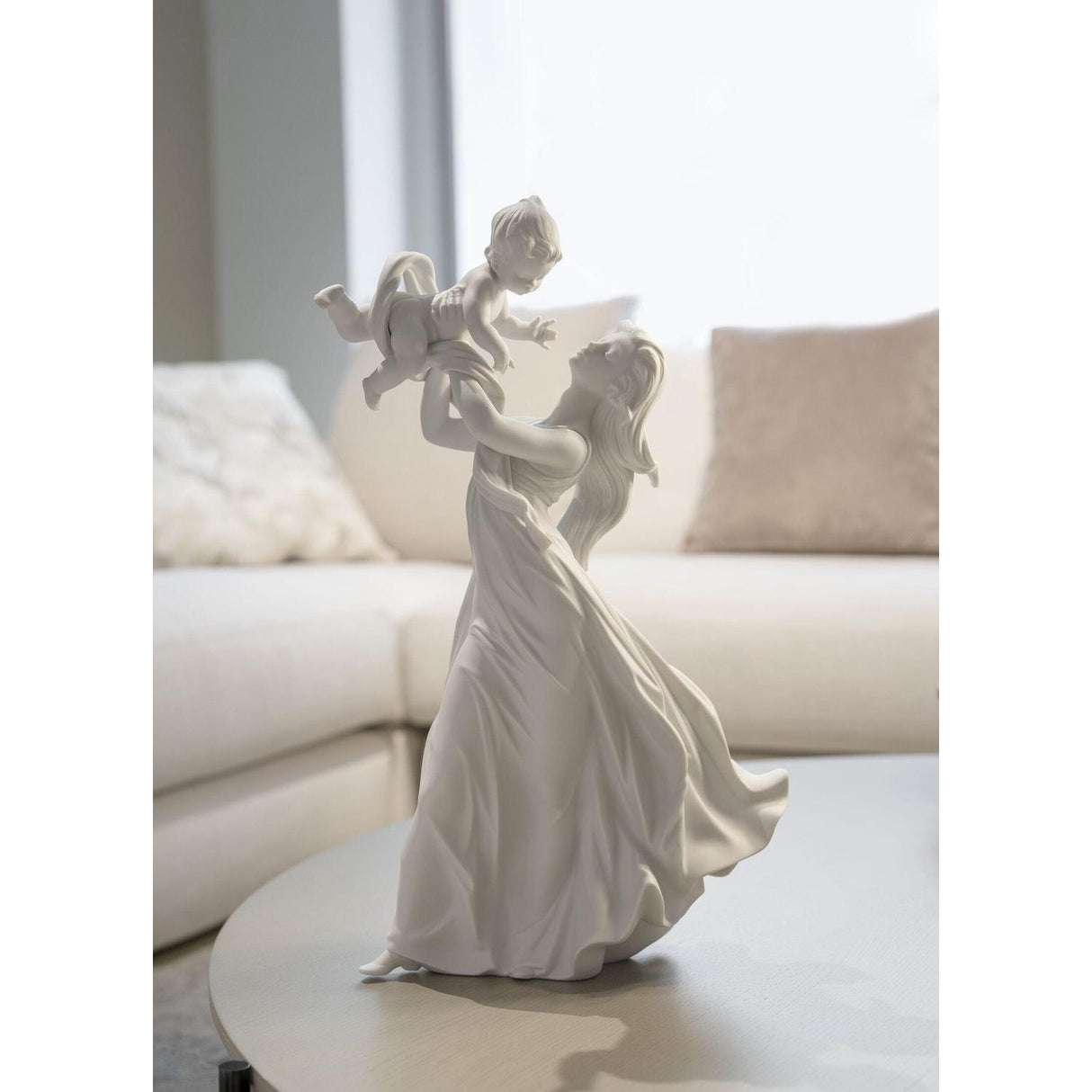 LLADRO' Figurina Madre Il Mio Bellissimo BebE' Bianco Mate 46x29cm Porcellana