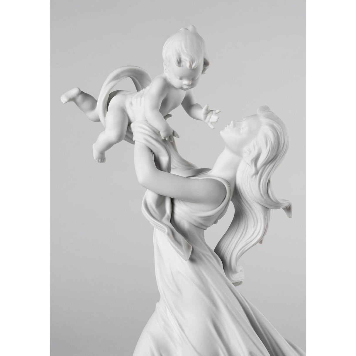 LLADRO' Figurina Madre Il Mio Bellissimo BebE' Bianco Mate 46x29cm Porcellana