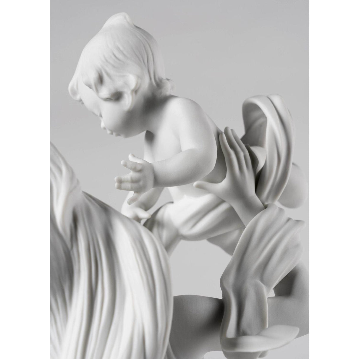 LLADRO' Figurina Madre Il Mio Bellissimo BebE' Bianco Mate 46x29cm Porcellana