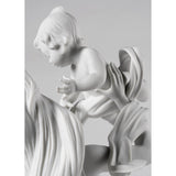 LLADRO' Figurina Madre Il Mio Bellissimo BebE' Bianco Mate 46x29cm Porcellana