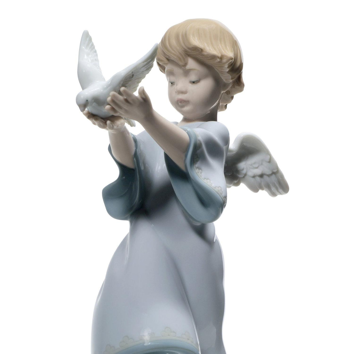 LLADRO' Figurina Angelo Pace in Terra 26x11cm Porcellana