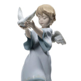LLADRO' Figurina Angelo Pace in Terra 26x11cm Porcellana