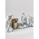 LLADRO' Set Natività Bianco Natale 22x44cm Porcellana