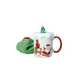 Tazza mug natalizia Brandani in porcellana con calzini e tappo 9,5x8 cm