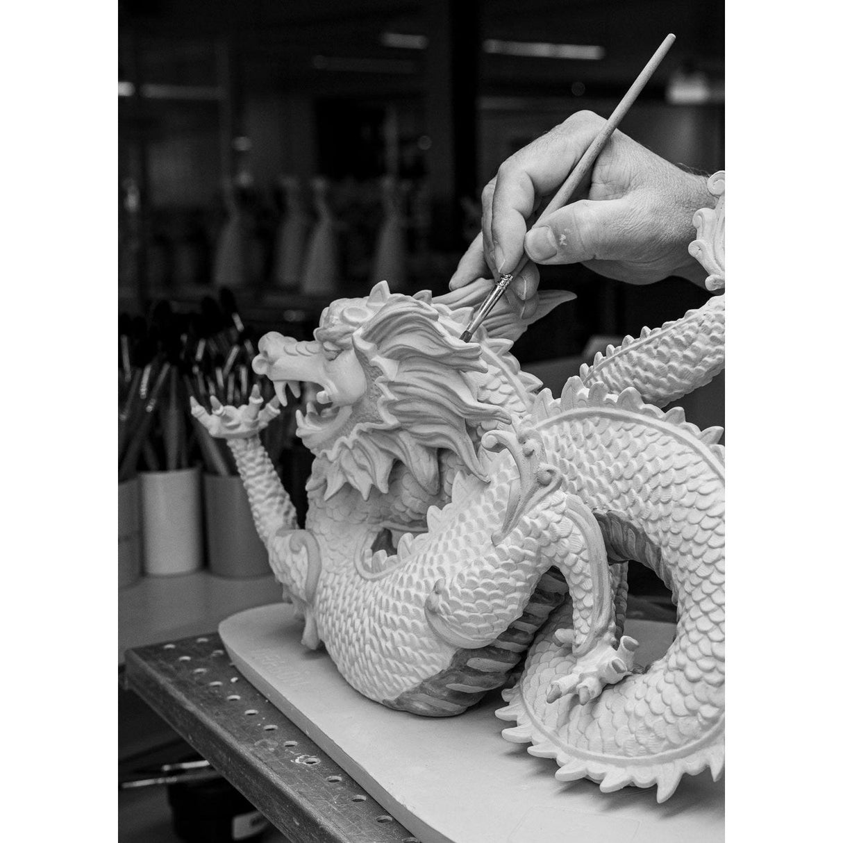 LLADRO' Scultura Dragone Maestoso 26x31cm Porcellana