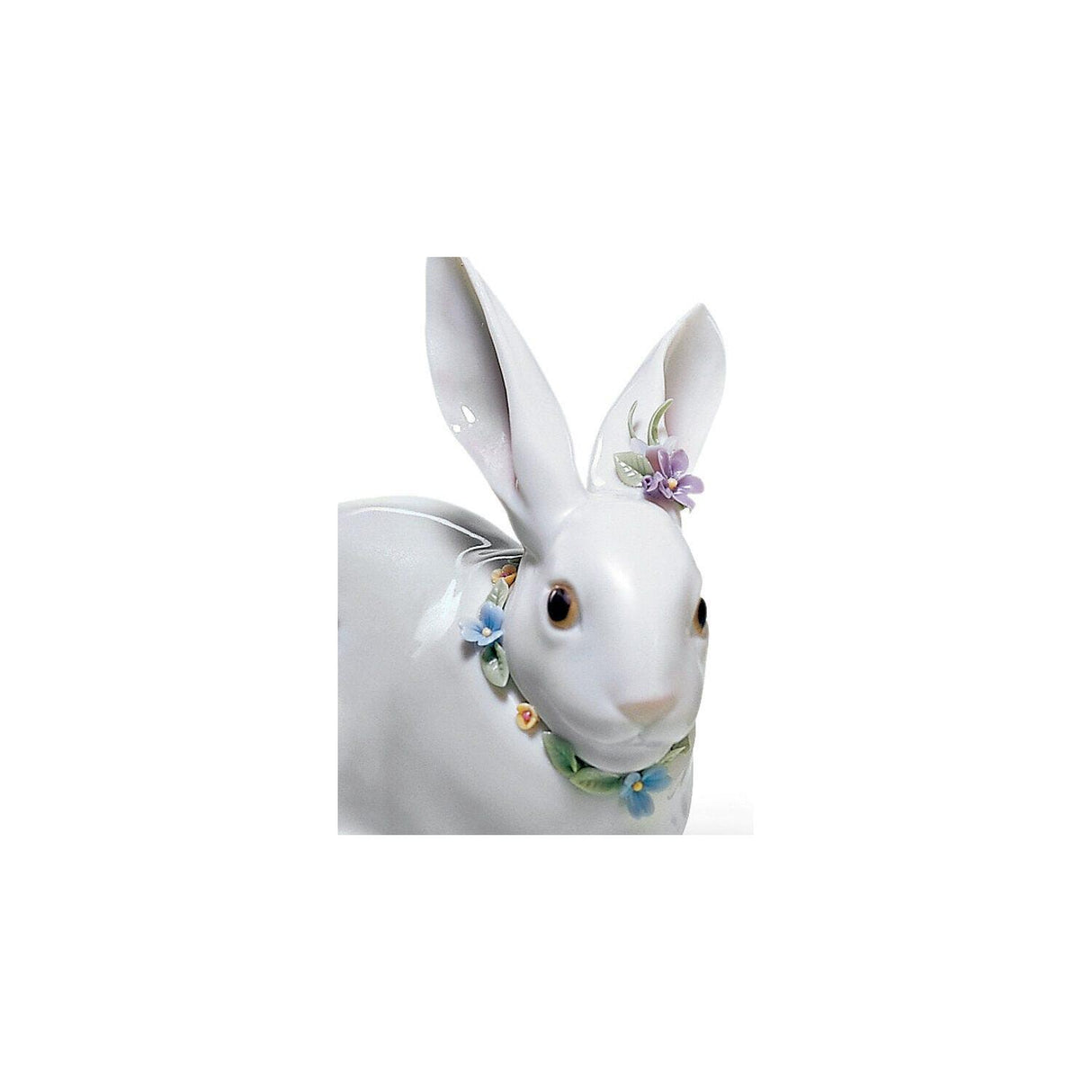 LLADRO' Figurina Coniglio con Fiori 11x12cm Porcellana