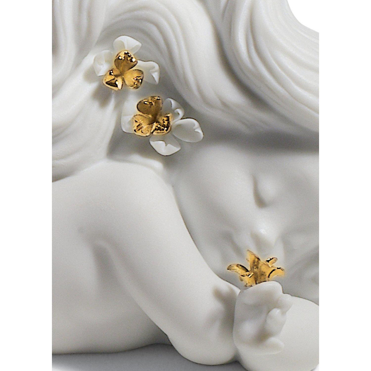 LLADRO' Figurina Sirena Sognando Il Mare Lustro Oro 8x16cm Porcellana