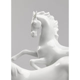 LLADRO' Figurina Cavalli 30x38cm Porcellana