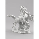 LLADRO' Figurina Cavalli 30x38cm Porcellana