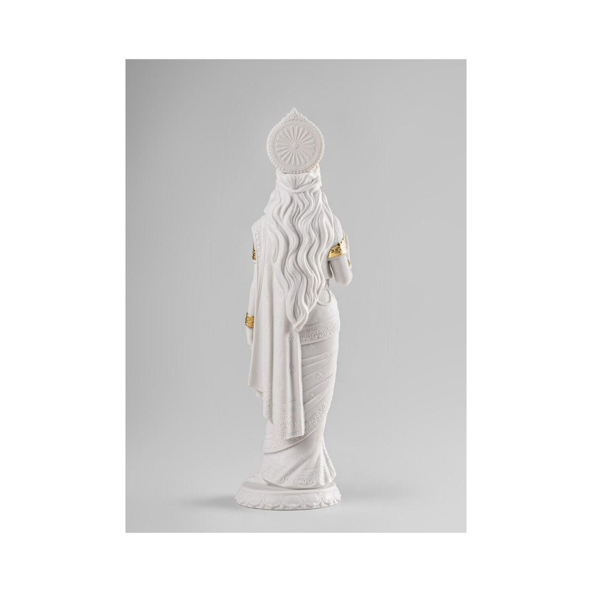LLADRO' Scultura Sita Lustro Oro 29x8cm Porcellana