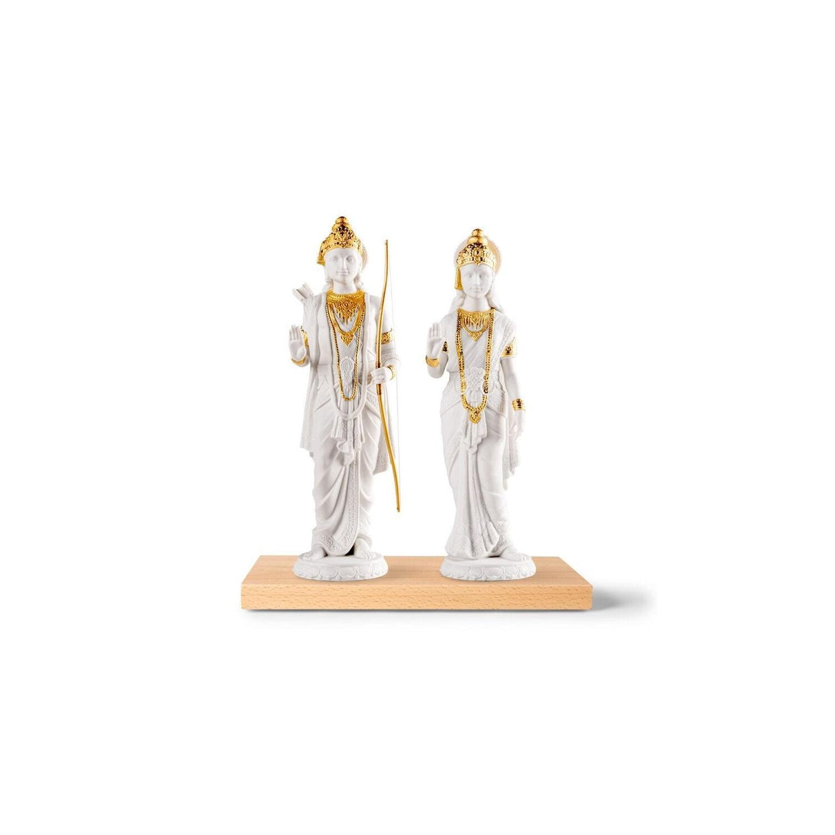 LLADRO' Scultura Rama Lustro Oro 30x10cm Porcellana
