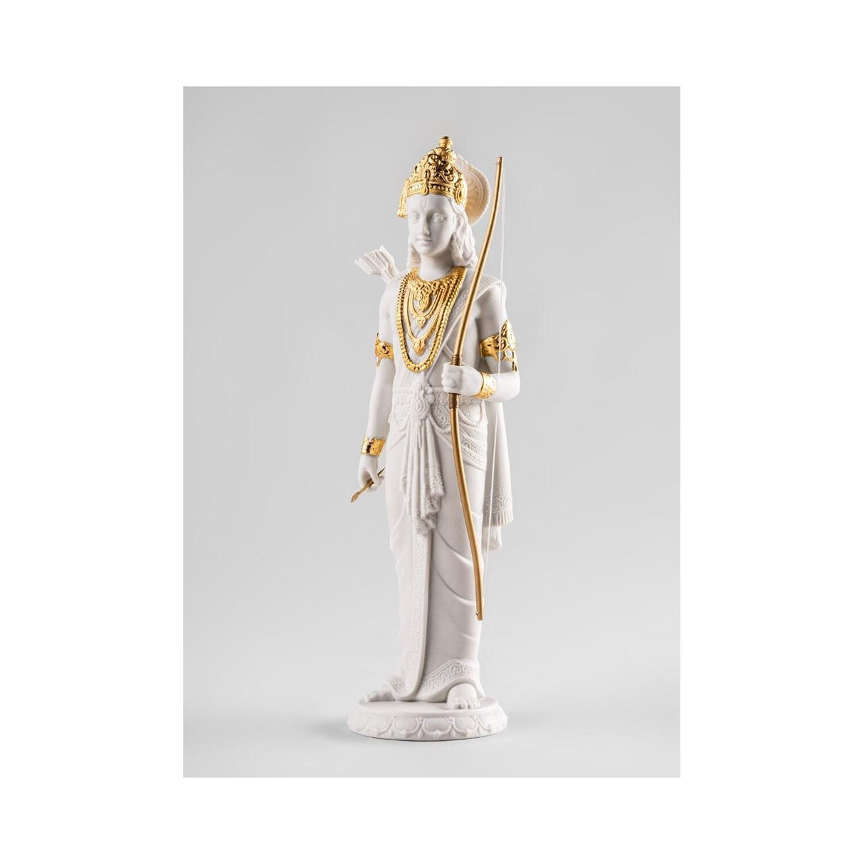 LLADRO' Scultura Lakshman Lustro Oro 30x10cm Porcellana