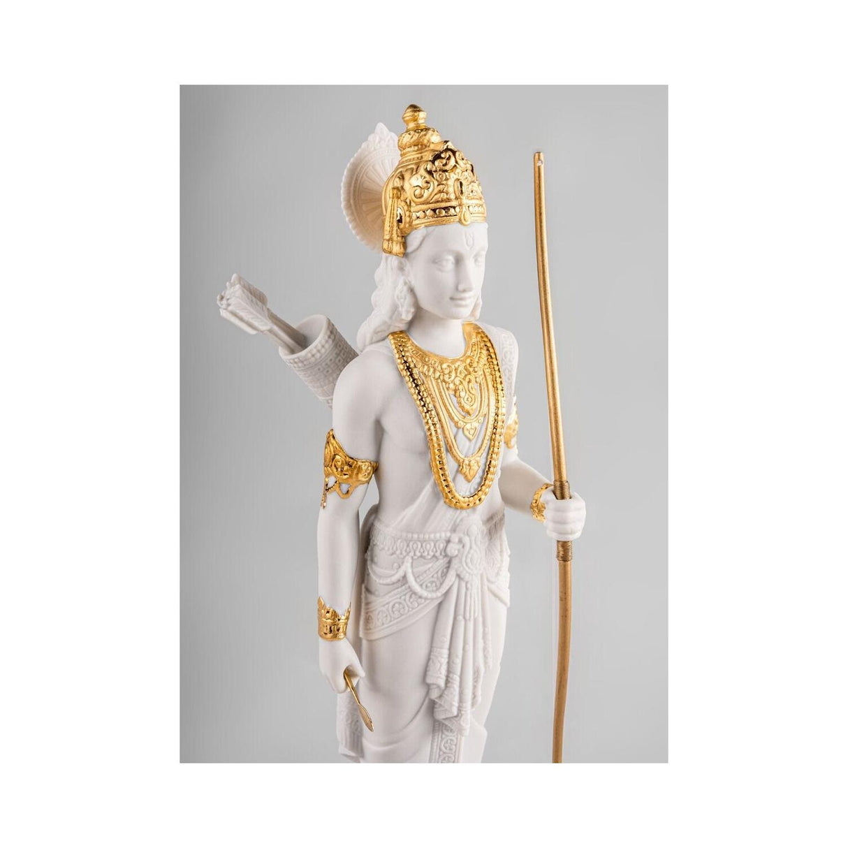 LLADRO' Scultura Lakshman Lustro Oro 30x10cm Porcellana